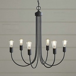 Lampadario in metallo dipinto in stile country