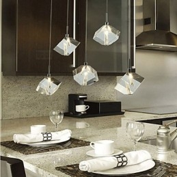 Lampada di cristallo alla moda con pendente in cristallo a cinque teste
