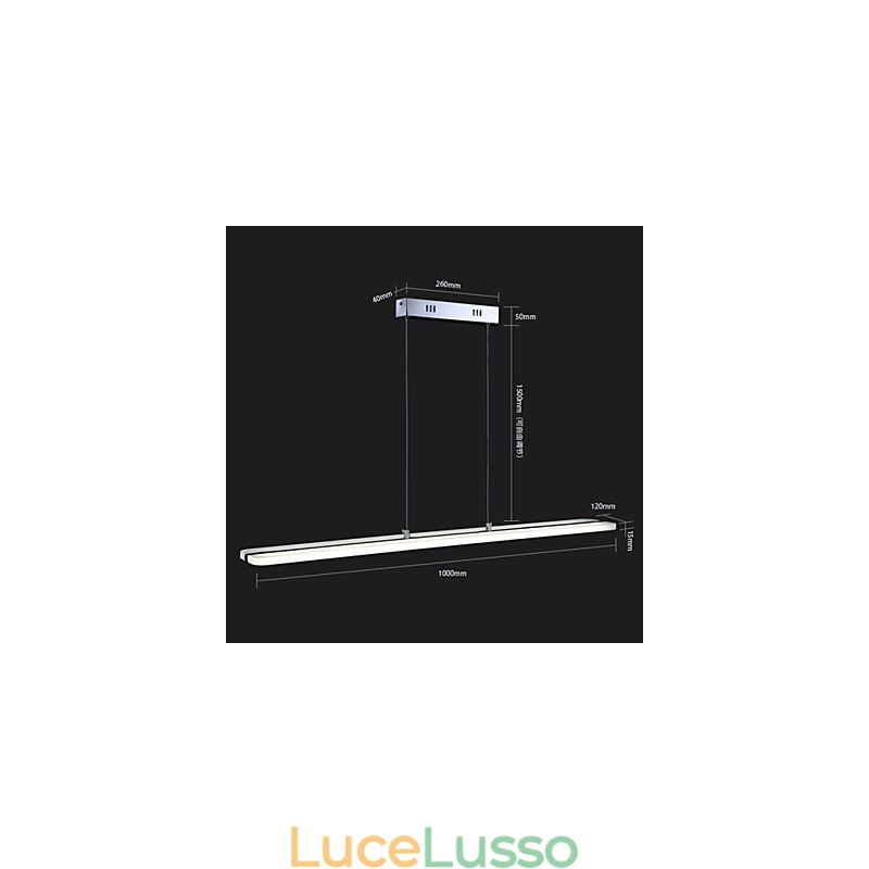 Lampadario a sospensione in acrilico con lampadari