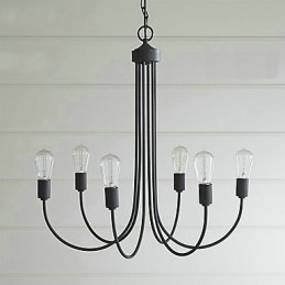 Lampadario in metallo dipinto in stile country