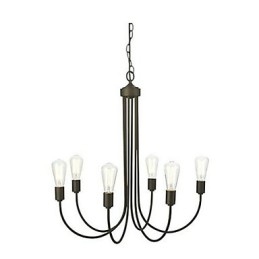 Lampadario in metallo dipinto in stile country