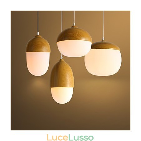 Lampadario in vetro a testa singola con noci creative a fungo contratto nordico Lampadario in vetro a testa singola con noci creative a fungo contratto nordico