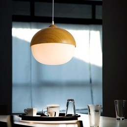 Lampadario in vetro a testa singola con noci creative a fungo contratto nordico