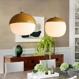 Lampadario in vetro a testa singola con noci creative a fungo contratto nordico