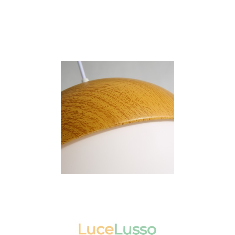 Lampadario in vetro a testa singola con noci creative a fungo contratto nordico