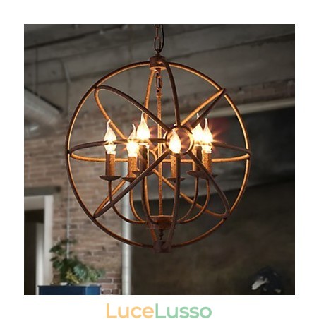 Lampadario a candela retrò americano in ferro battuto nordico country con luci da seduta Il lampadario nero Lampadario a candela retrò americano in ferro battuto nordico country con luci da seduta Il lampadario nero