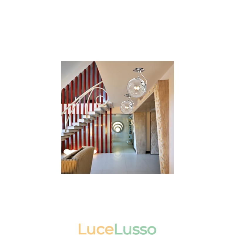 Lampada a sospensione moderna contemporanea Globe Mini Style anodizzata