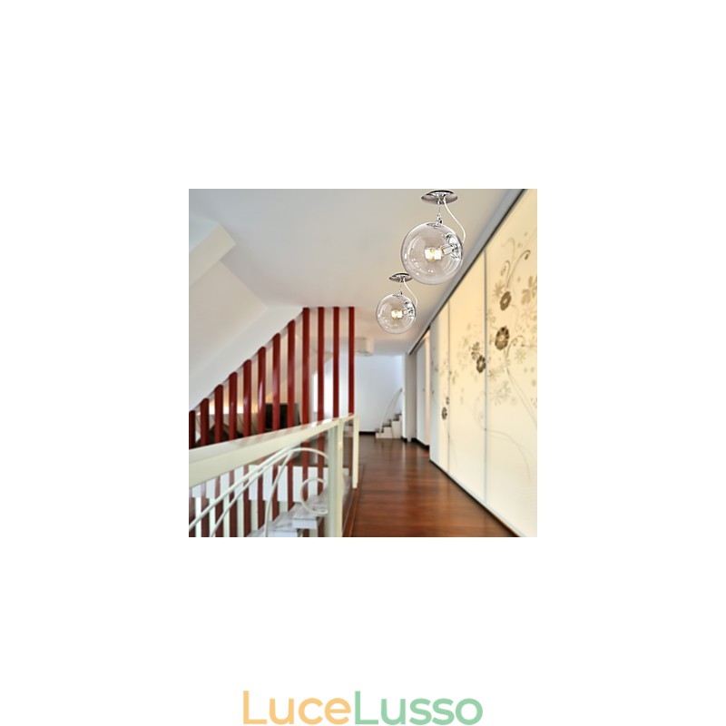 Lampada a sospensione moderna contemporanea Globe Mini Style anodizzata