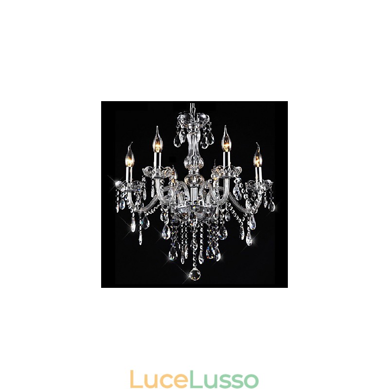 Lampadario in cristallo elettroplaccato classico tradizionale vintage