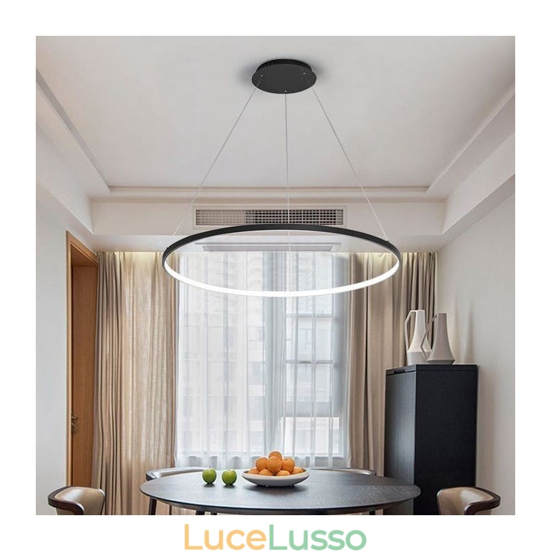 Lampada a sospensione dimmerabile da 80 cm di diametro, design moderno