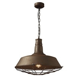 Lampada a sospensione retrò 1 luce Paralume in metallo vecchio Materiale Negozio