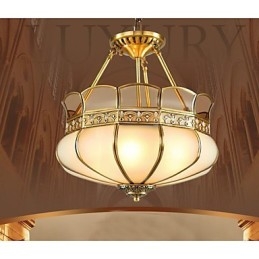 La classica lampada da soffitto in rame semi-incassata in rame Porch
