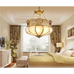 La classica lampada da soffitto in rame semi-incassata in rame Porch