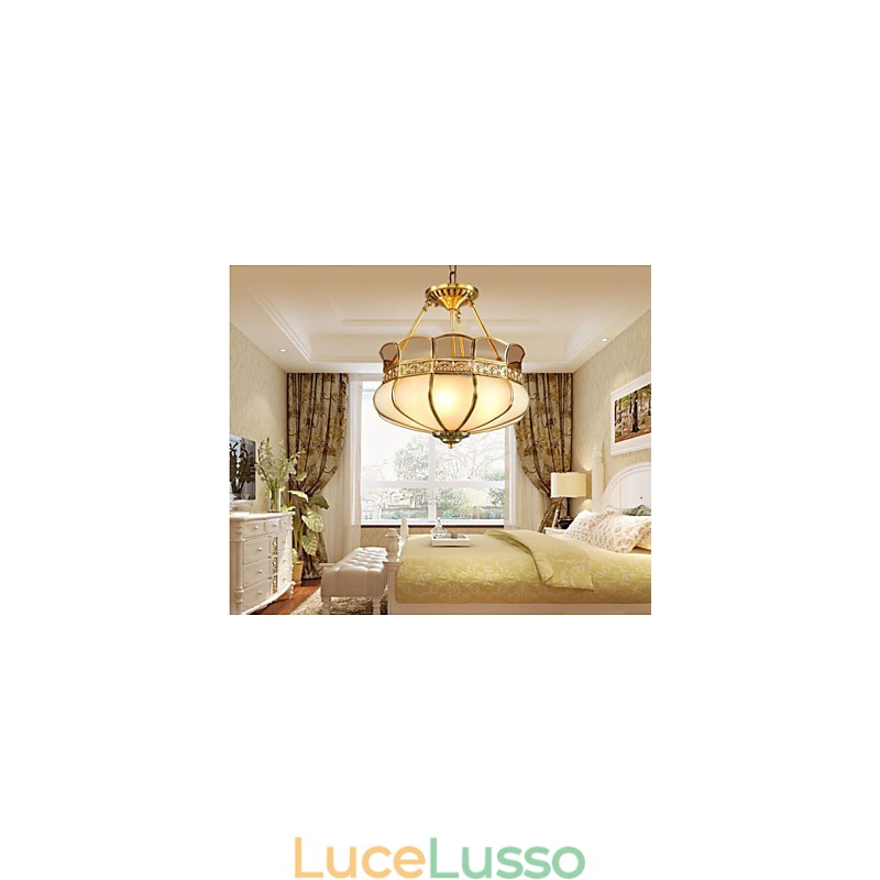 La classica lampada da soffitto in rame semi-incassata in rame Porch
