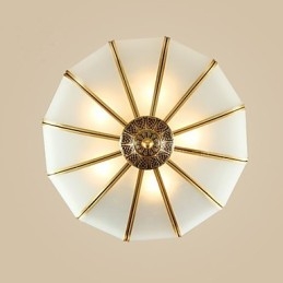 La classica lampada da soffitto in rame semi-incassata in rame Porch