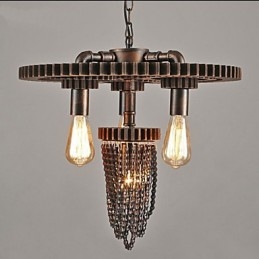 Lampada da studio Industrial Wind Cafe con tre teste