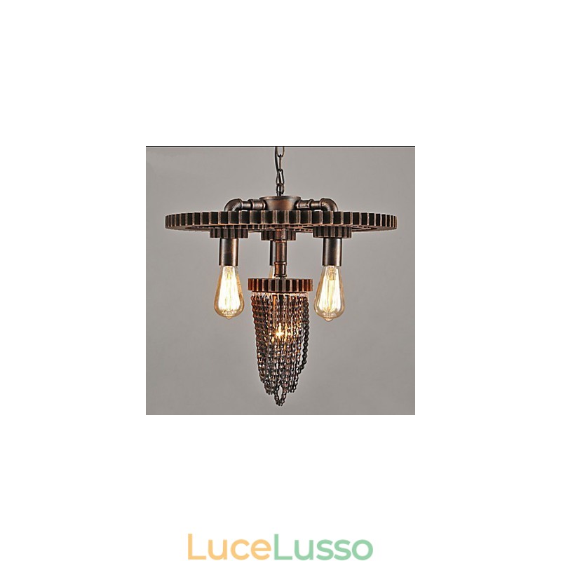 Lampada da studio Industrial Wind Cafe con tre teste