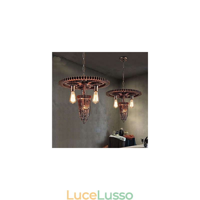 Lampada da studio Industrial Wind Cafe con tre teste