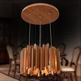 Lampadario in legno Art Line di Hotel Engineering