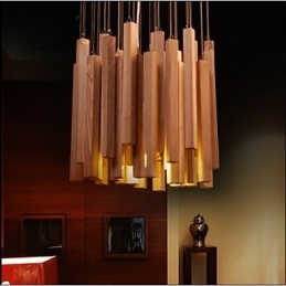 Lampadario in legno Art Line di Hotel Engineering