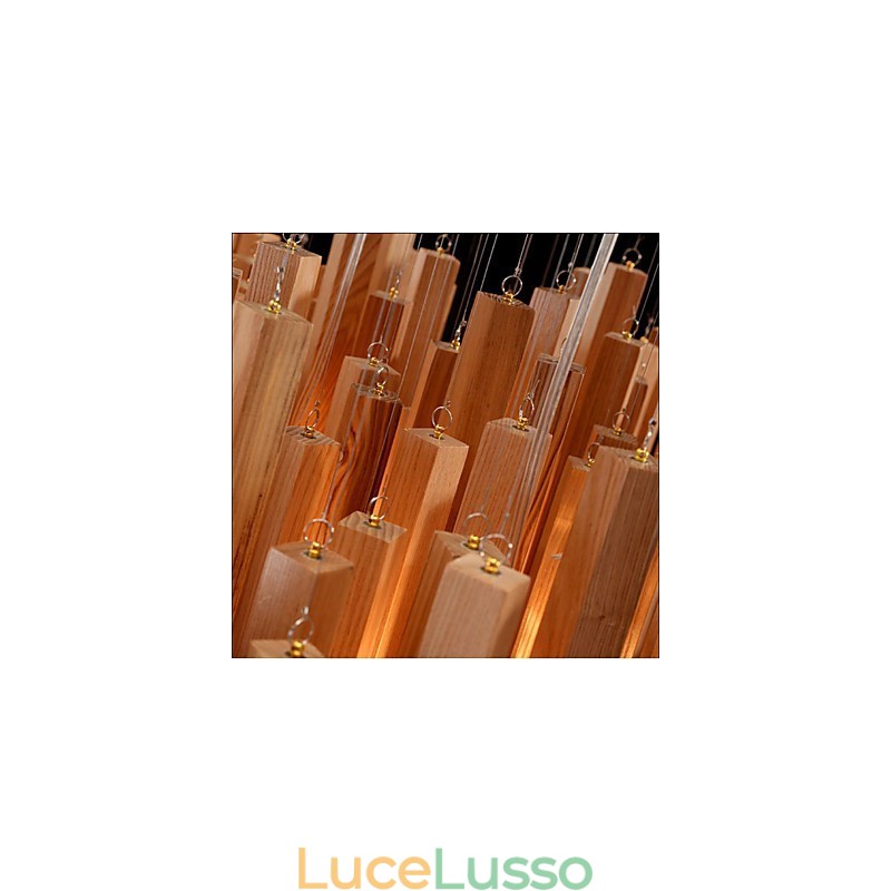 Lampadario in legno Art Line di Hotel Engineering