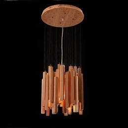Lampadario in legno Art Line di Hotel Engineering
