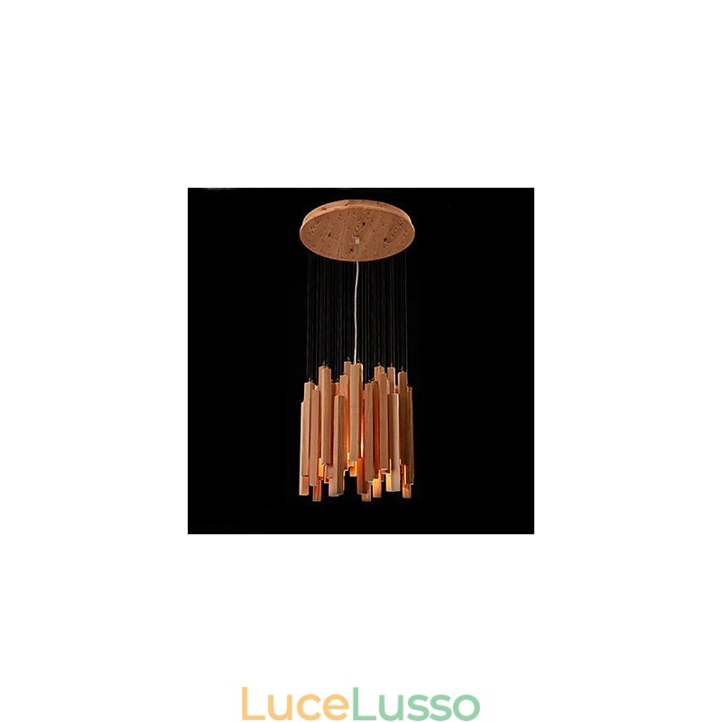 Lampadario in legno Art Line di Hotel Engineering