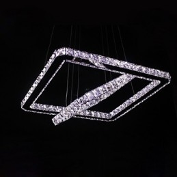 Lampada a sospensione moderna in metallo e cristallo contemporaneo