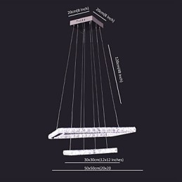Lampada a sospensione moderna in metallo e cristallo contemporaneo