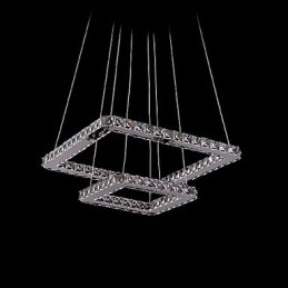 Lampada a sospensione moderna in metallo e cristallo contemporaneo