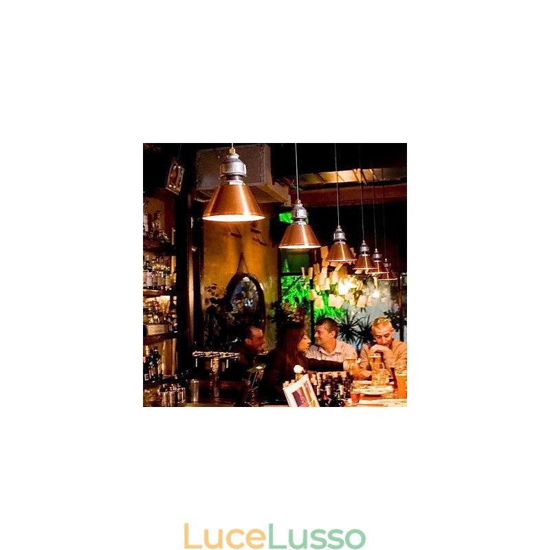 Lampada a sospensione in metallo vintage country