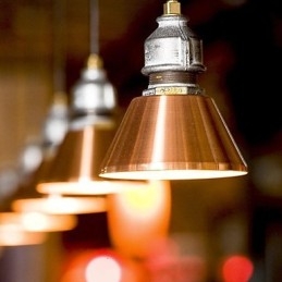 Lampada a sospensione in metallo vintage country
