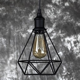 American Small Steel Birdcage Pendant Vintage Retro DIY Drop Light Industrial Lighting Fixture per la casa Decorare