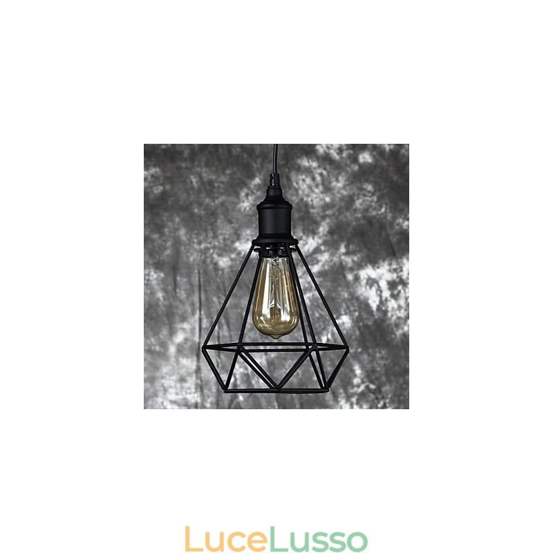 American Small Steel Birdcage Pendant Vintage Retro DIY Drop Light Industrial Lighting Fixture per la casa Decorare