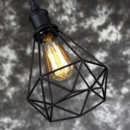 American Small Steel Birdcage Pendant Vintage Retro DIY Drop Light Industrial Lighting Fixture per la casa Decorare