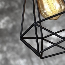 American Small Steel Birdcage Pendant Vintage Retro DIY Drop Light Industrial Lighting Fixture per la casa Decorare