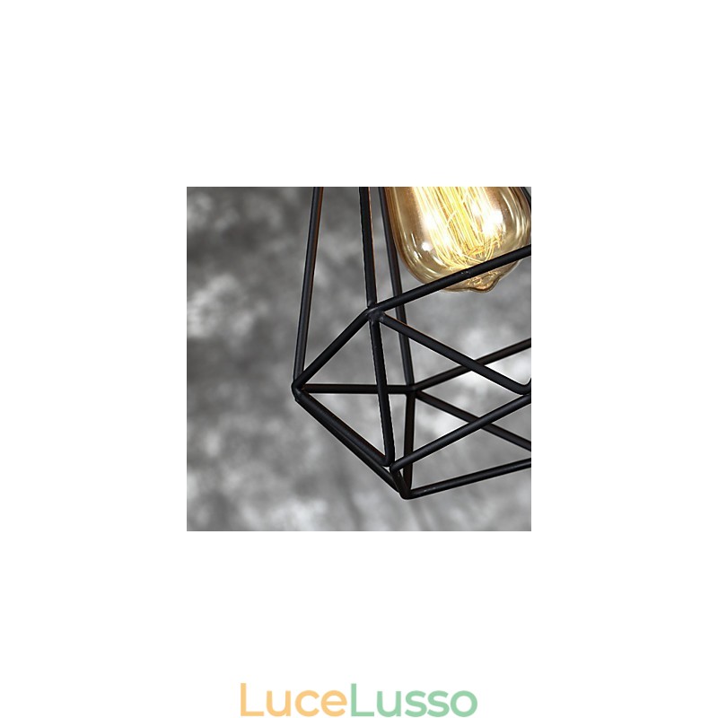 American Small Steel Birdcage Pendant Vintage Retro DIY Drop Light Industrial Lighting Fixture per la casa Decorare