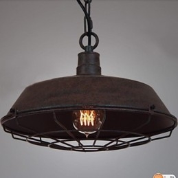 Lampada a sospensione vintage in metallo a 1 luce
