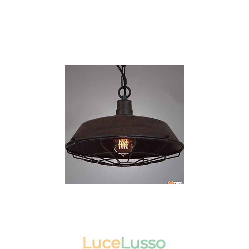 Lampada a sospensione vintage in metallo a 1 luce