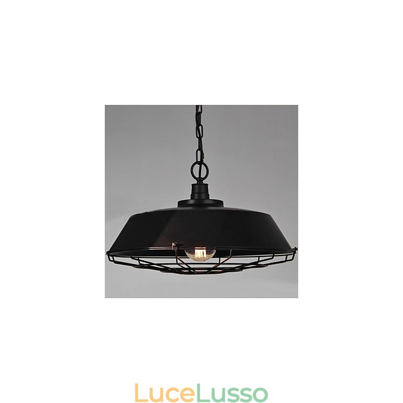 Lampada a sospensione vintage in metallo a 1 luce