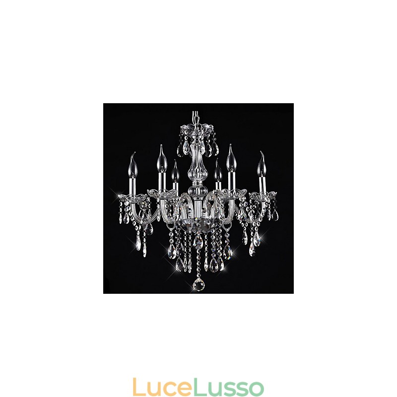 Lampadario in cristallo elettroplaccato classico tradizionale vintage