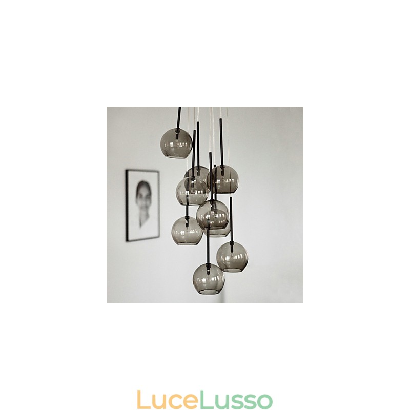 Lampada a sospensione in metallo dipinto in stile Country Mini