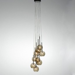 Lampada a sospensione in metallo dipinto in stile Country Mini