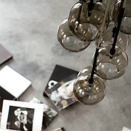 Lampada a sospensione in metallo dipinto in stile Country Mini