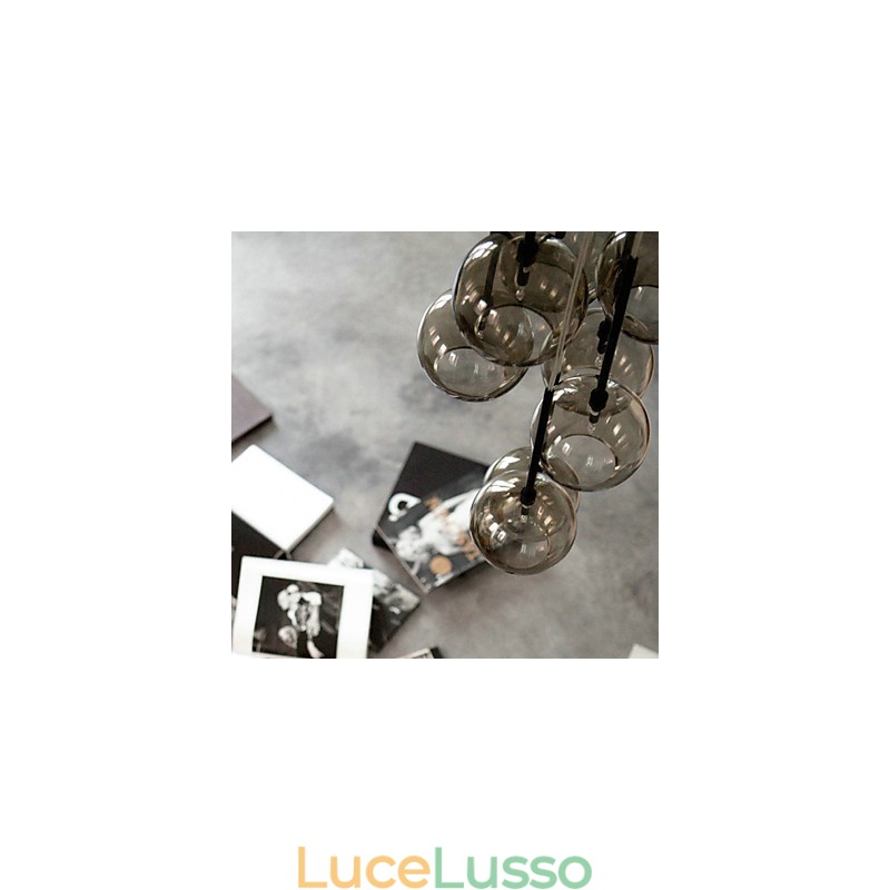 Lampada a sospensione in metallo dipinto in stile Country Mini