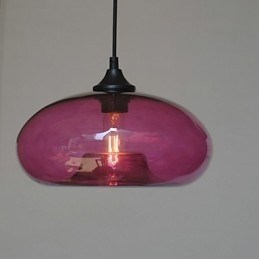 Lampada a sospensione moderna caratteristica 1 luce con paralume trasparente