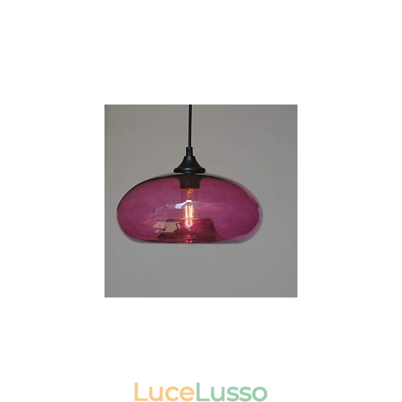 Lampada a sospensione moderna caratteristica 1 luce con paralume trasparente