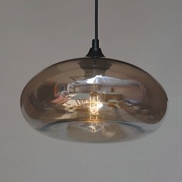 Lampada a sospensione moderna caratteristica 1 luce con paralume trasparente