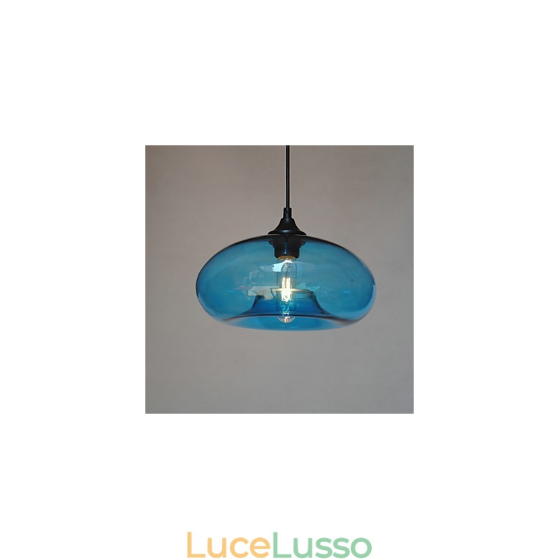 Lampada a sospensione moderna caratteristica 1 luce con paralume trasparente
