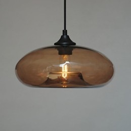 Lampada a sospensione moderna caratteristica 1 luce con paralume trasparente
